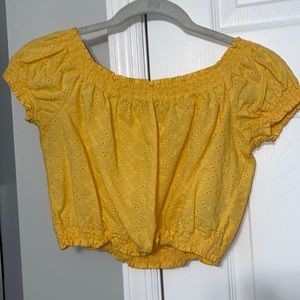 off the shoulder crop top